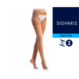 Компрессионный чулок с застежкой на талии Sigvaris Cotton (2 класс) - для мужчин и для женщин CM2 фото