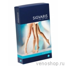Компрессионный чулок с застежкой на талии Sigvaris Cotton (2 класс) - для мужчин и для женщин CM2 фото