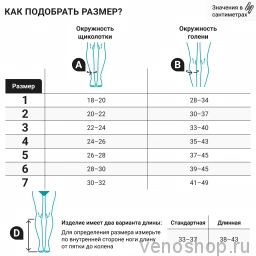 Гольфы VENOTEKS Medical 2P180 (2 класс компрессии) для мужчин и женщин с открытым мысом  (старый арт. 2C113) 2P180_1BE0 фото