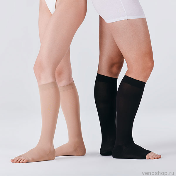 Гольфы VENOTEKS Medical 1P180 (1 класс компрессии) для мужчин и женщин с открытым мысом 1P180_8623 фото