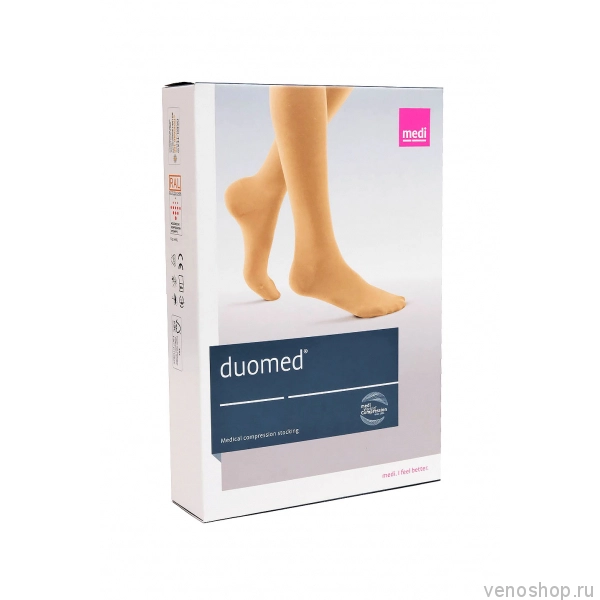 Чулки компрессионные MEDI Duomed, II класс компрессии, открытый носок DO251-DO261 фото