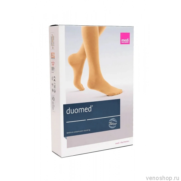 MEDI Чулок компрессионный Duomed, II класс компрессии, открытый носок  фото