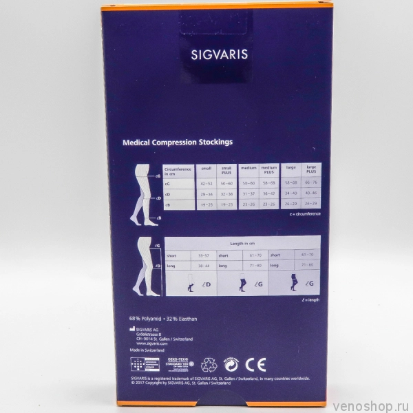 Компрессионные гольфы SIGVARIS Top Fine Select (2 класс) - для мужчин и для женщин TFS2 фото